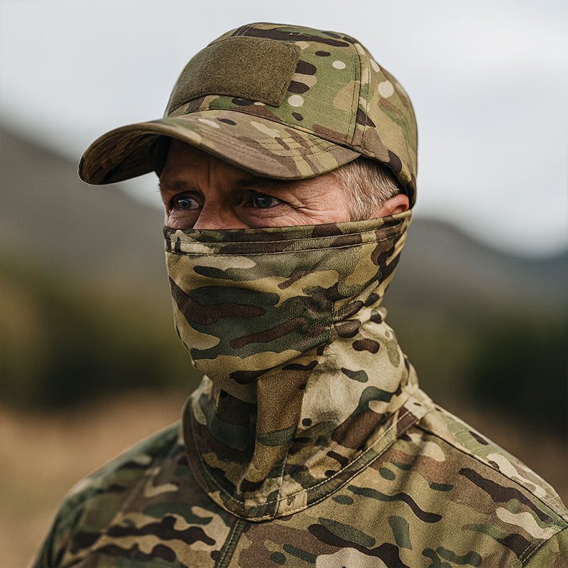TWS UV Protection Hat with Balaclava – For Fishing, Hiking, Hunting & Military Use