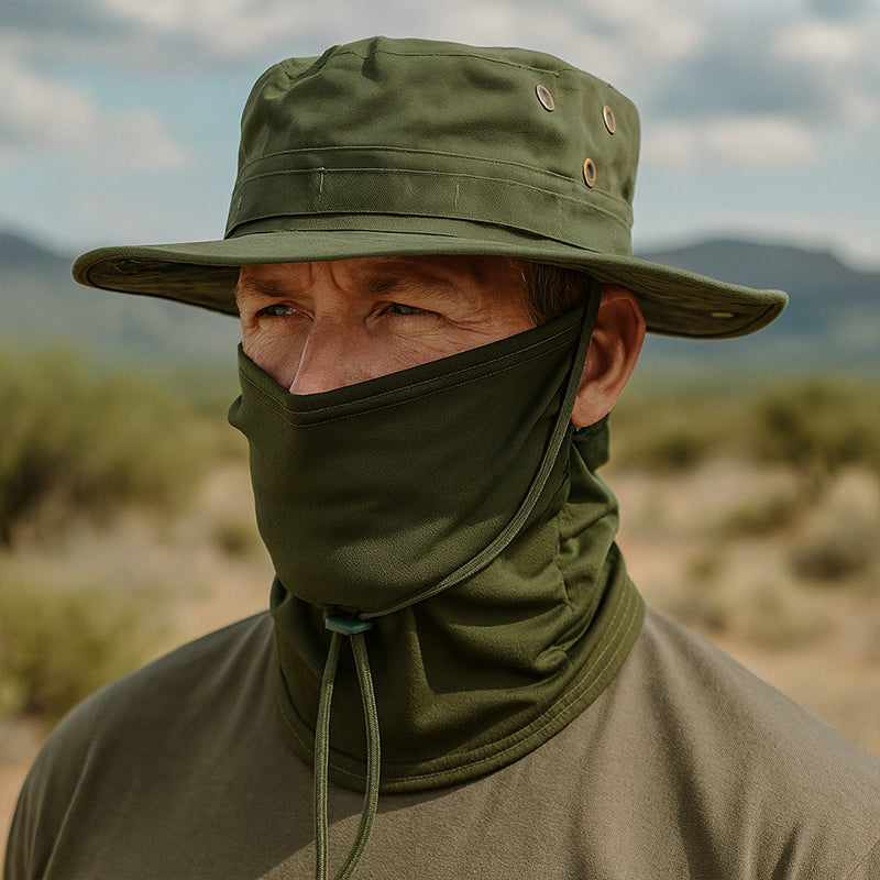 TWS UV Protection Boonie Hat with Balaclava – For Fishing, Hiking, Hunting & Military Use