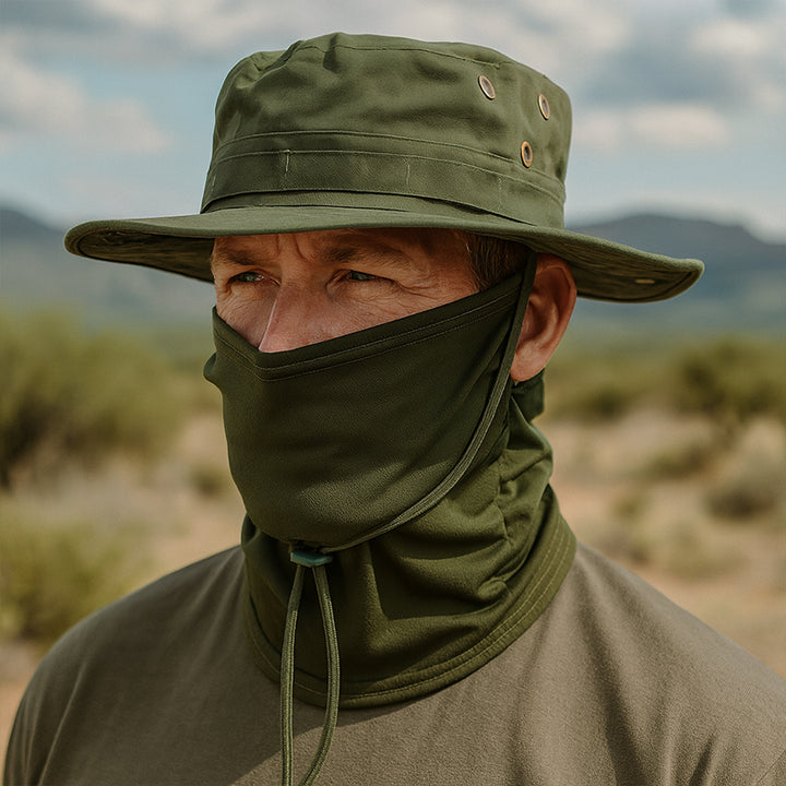 TWS UV Protection Boonie Hat with Balaclava – For Fishing, Hiking, Hunting & Military Use