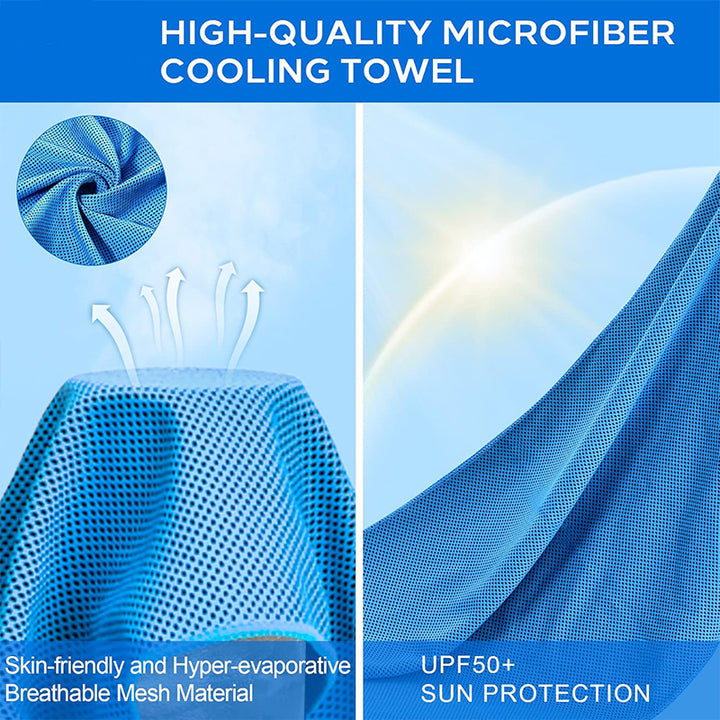 TWS 4 Pack Cooling Towel, Soft Breathable Chilly Microfiber Towel