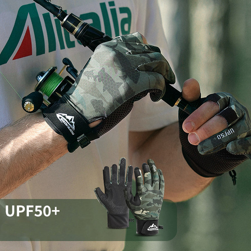 TWS Sun Protection Fingerless Fishing Gloves