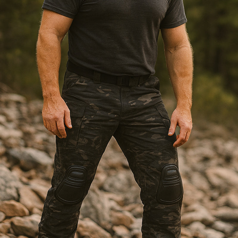 G3 Pro Combat Pants with Knee Pads Rip-Stop Tactical Pants Dark Camo