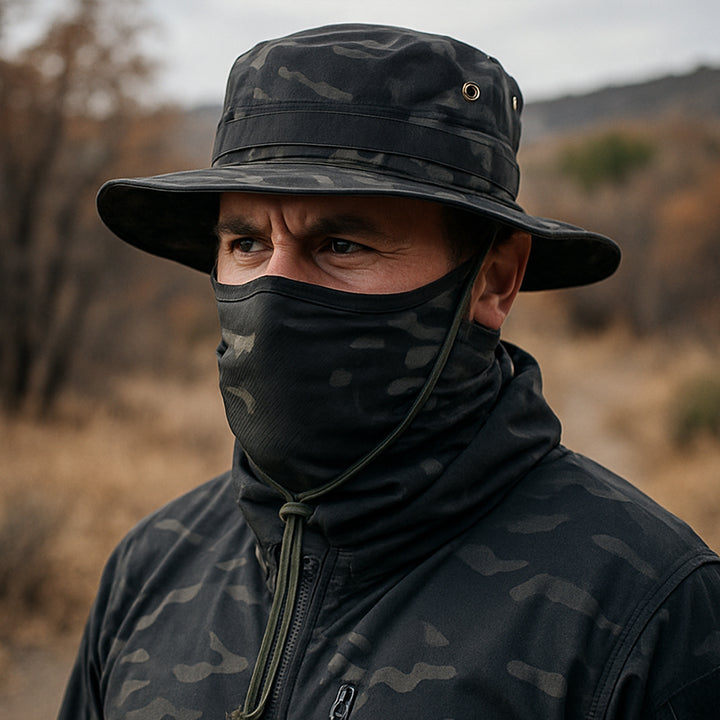 TWS UV Protection Boonie Hat with Balaclava – For Fishing, Hiking, Hunting & Military Use