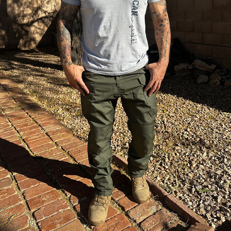 Men's Scout Water Resistant Ripstop Tactical Cargo Pants Army Green