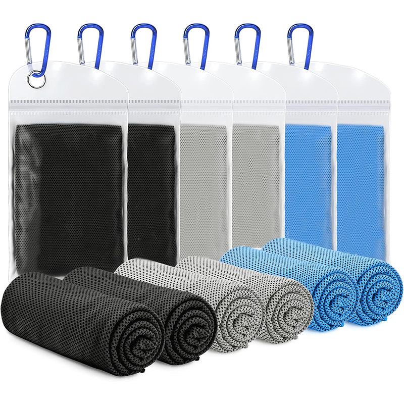 TWS 4 Pack Cooling Towel, Soft Breathable Chilly Microfiber Towel