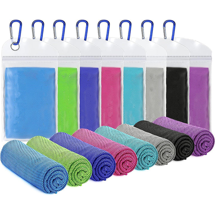 TWS 4 Pack Cooling Towel, Soft Breathable Chilly Microfiber Towel