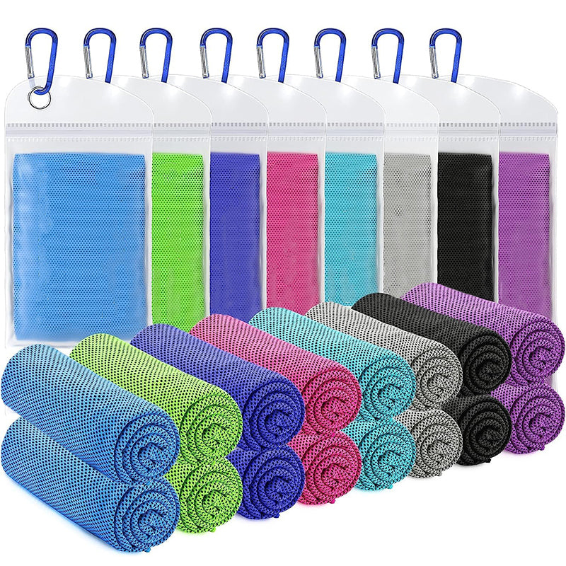 TWS 4 Pack Cooling Towel, Soft Breathable Chilly Microfiber Towel