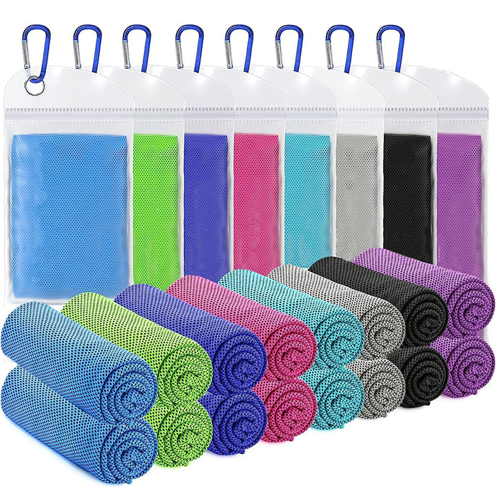 TWS 4 Pack Cooling Towel, Soft Breathable Chilly Microfiber Towel