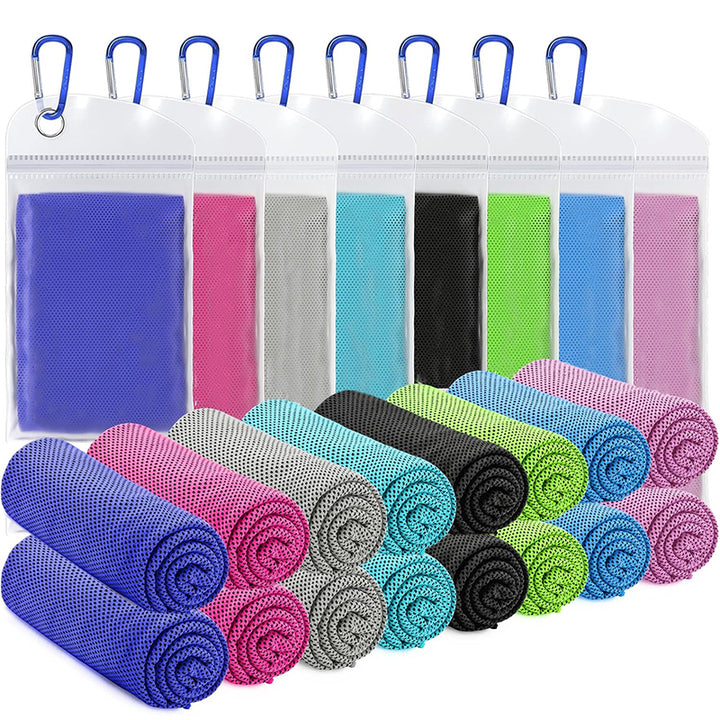 TWS 4 Pack Cooling Towel, Soft Breathable Chilly Microfiber Towel
