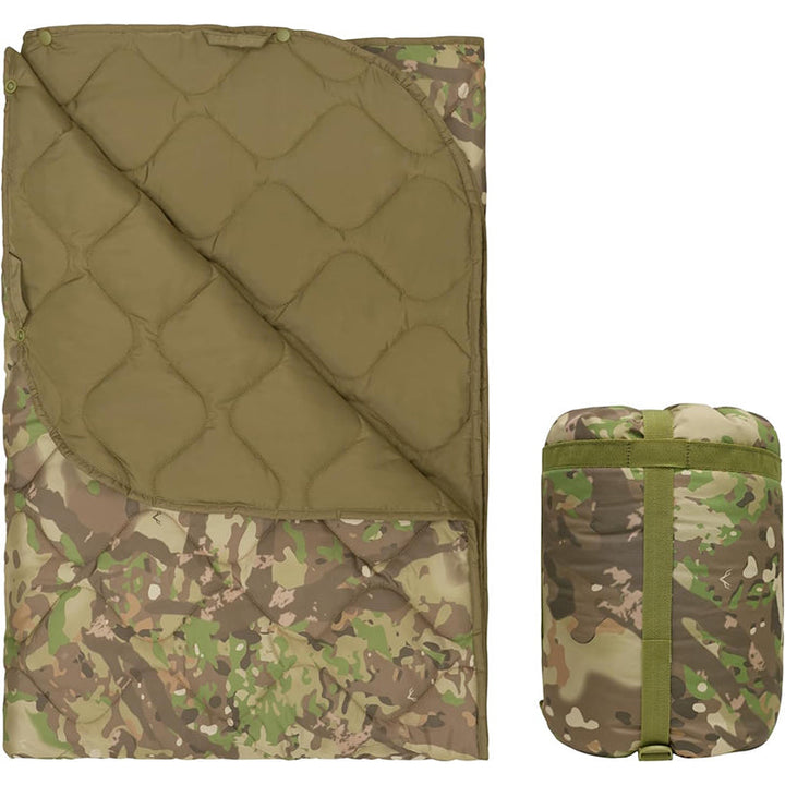 TWS Camo Blanket Waterproof Insulation Poncho Liner for Outdoor Camping & Hunting