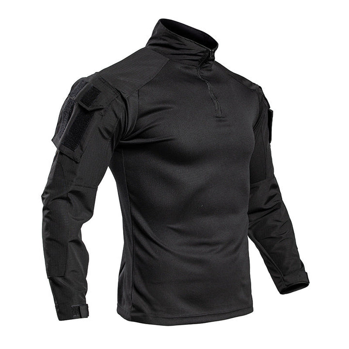 Men's Tactical Combat Shirt – Quarter Zip Training Shirt with Sleeve Pocket
