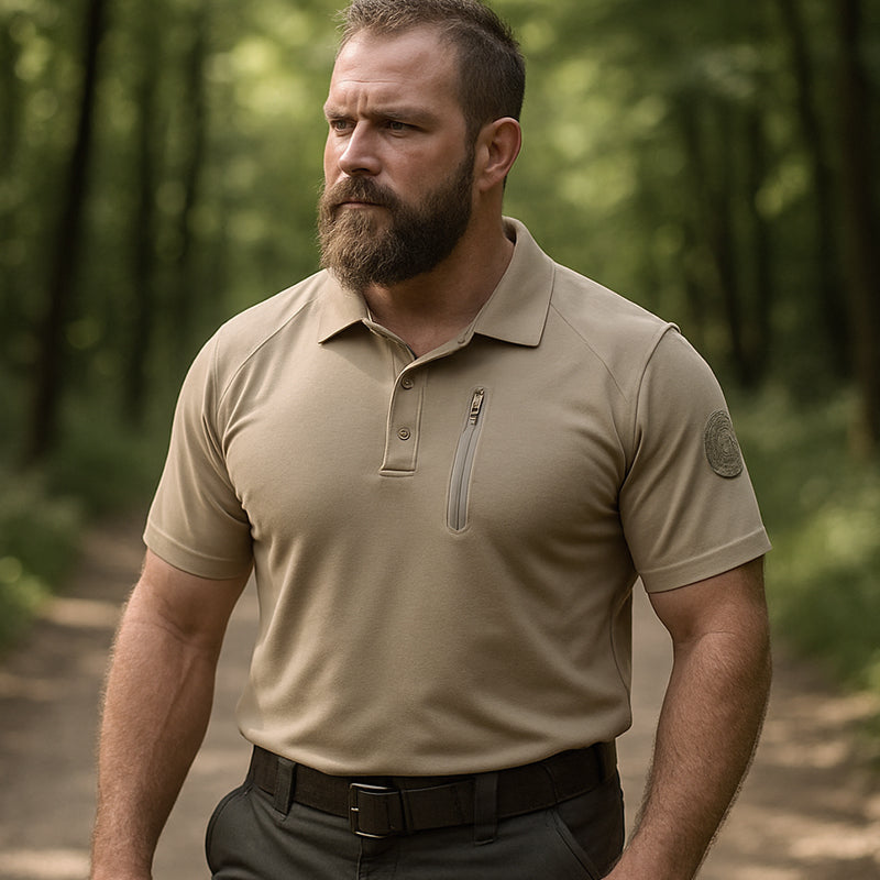 Men's Short Sleeve Quick Dry Battle Top kahki