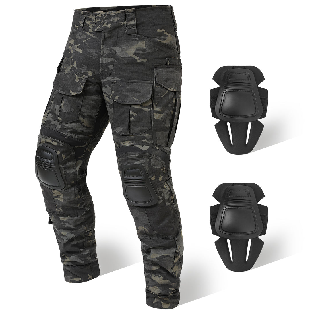 G3 Pro Combat Pants with Knee Pads Rip-Stop Tactical Pants Camouflage