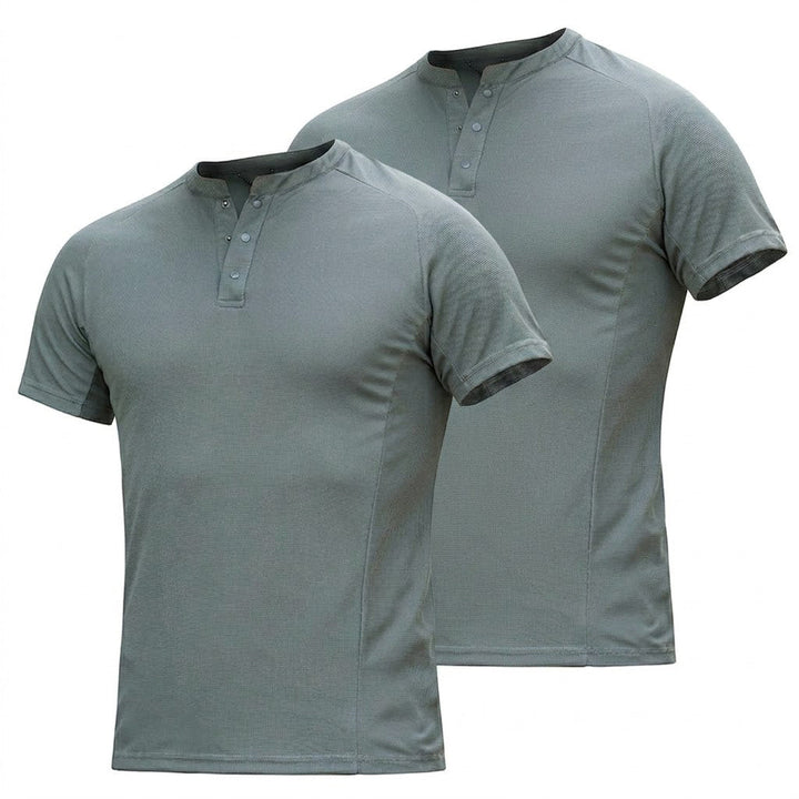 Men's Quick-Dry Henley Collar T-Shirts
