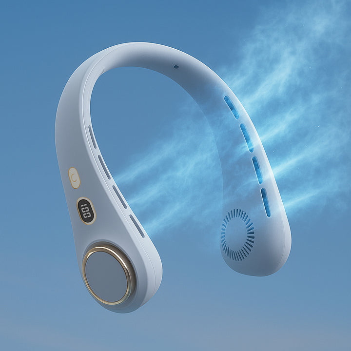 Ultimate Neck Cooling Fan, Portable Bladeless Neck Fans, Upgrade 360° Airflow, Ultra Quiet, 5 Speeds