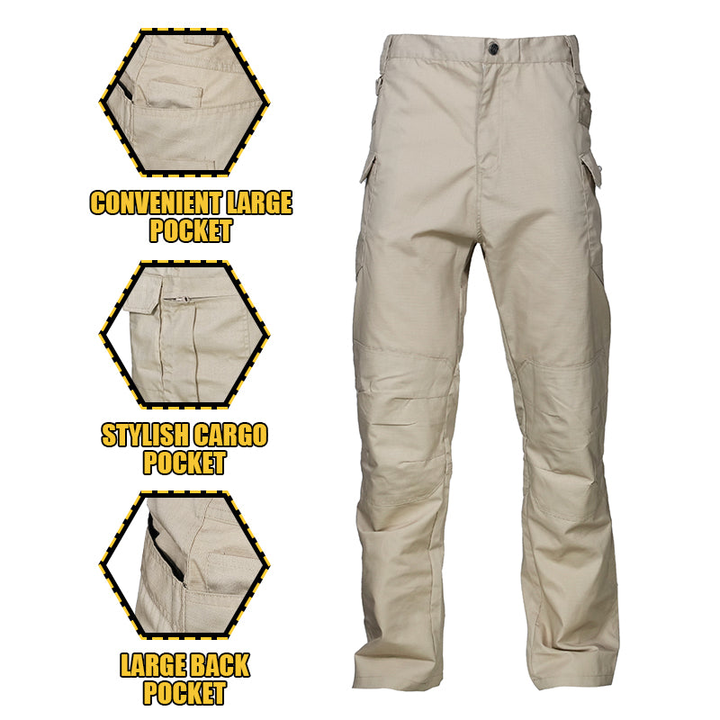 Men's Scout Water Resistant Ripstop Tactical Cargo Pants Grey