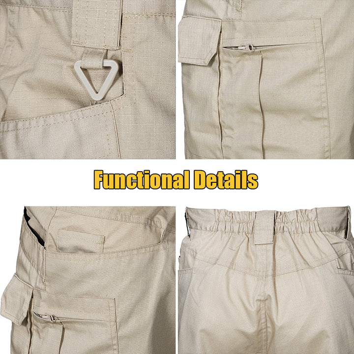 Men's Scout Water Resistant Ripstop Tactical Cargo Pants Khaki