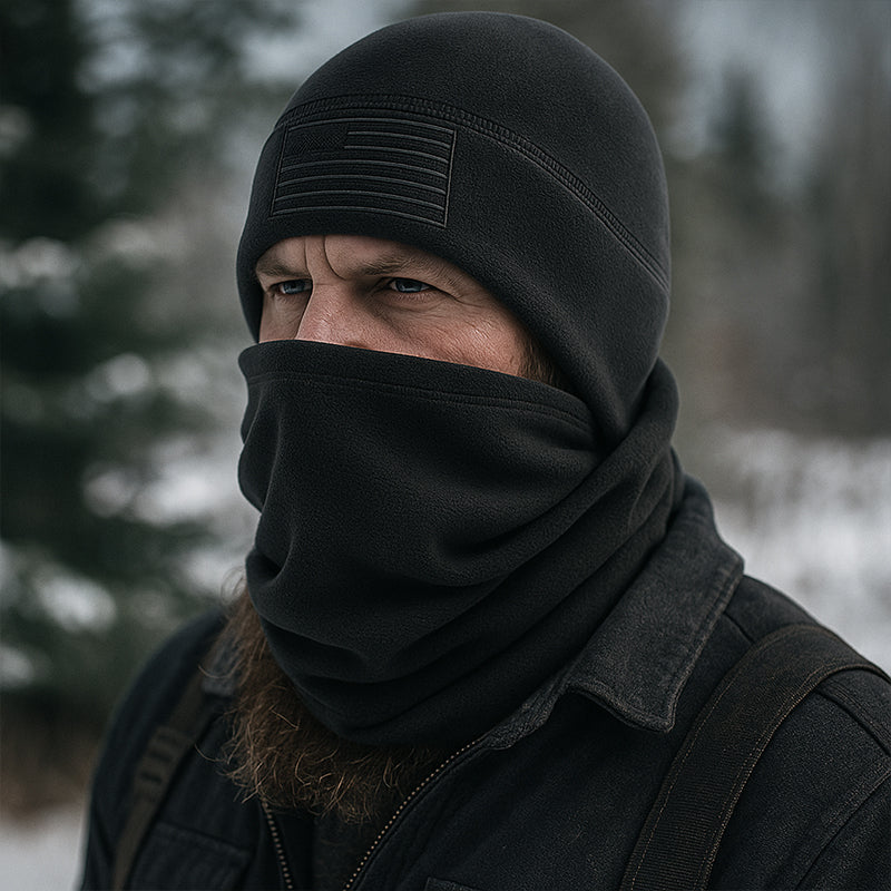 TWS Warm Fleece Beanie Hat Scarf Set