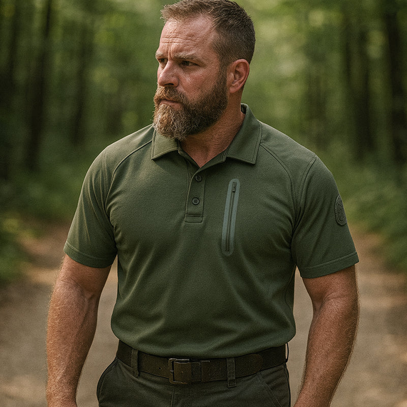 Men's Short Sleeve Quick Dry Battle Top Army green