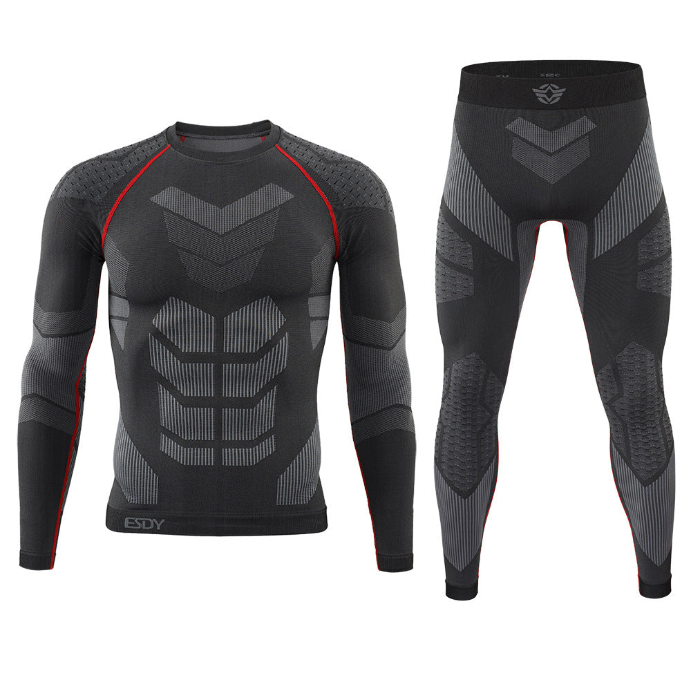 Men's Ski Fitness Underwear Tactical Sports Shapewear Set