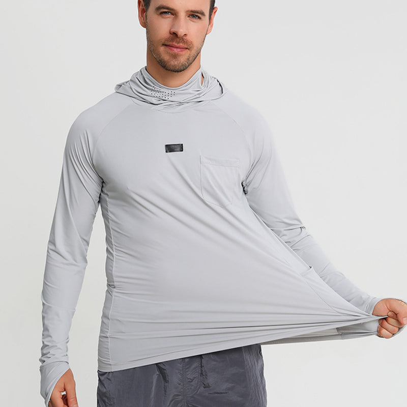 Men's Sun Protective Tactical Hoodie Quick Dry Fishing Shirt