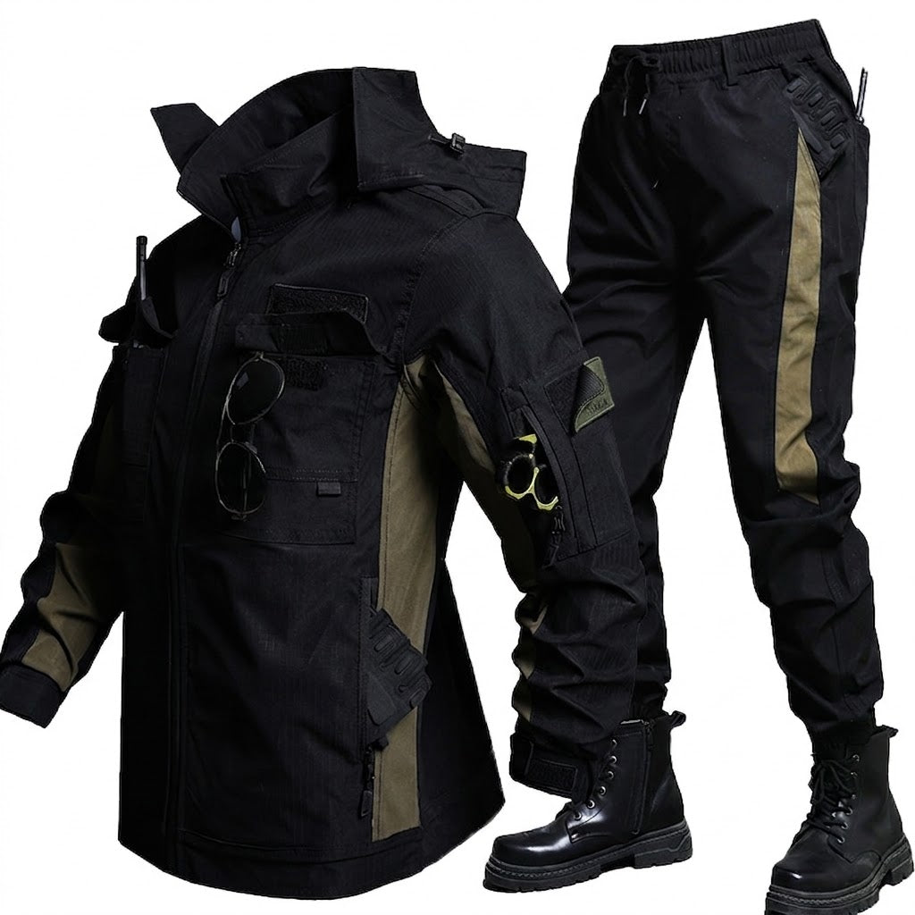 Men's Tactical Workwear Jacket & Pants Set – Windproof Outdoor Uniform Suit