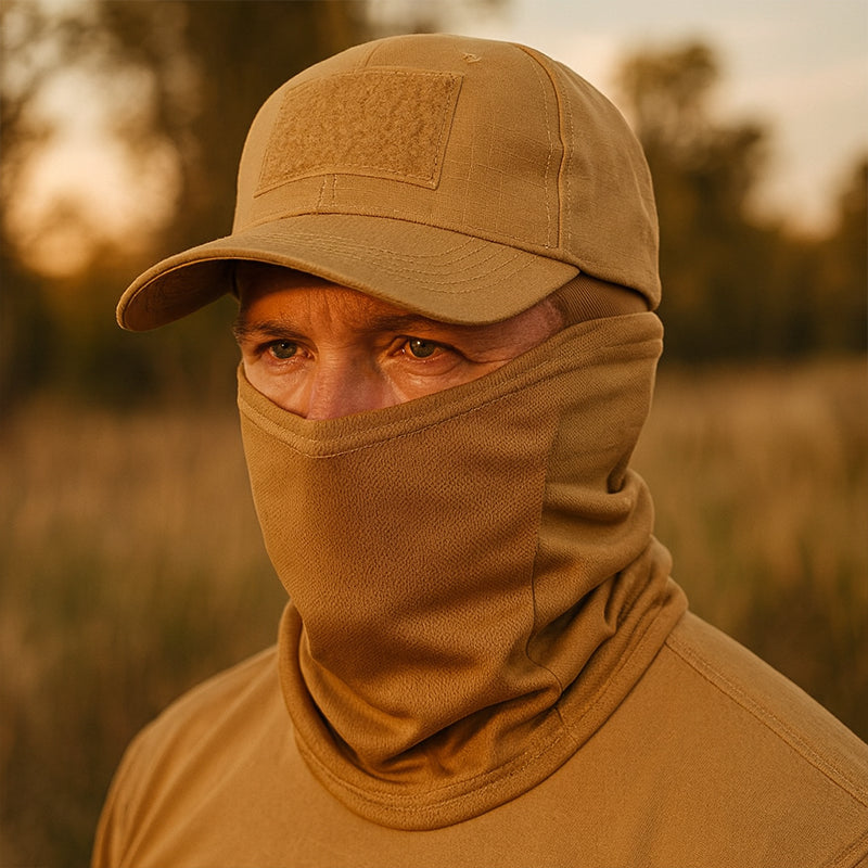 TWS UV Protection Hat with Balaclava – For Fishing, Hiking, Hunting & Military Use