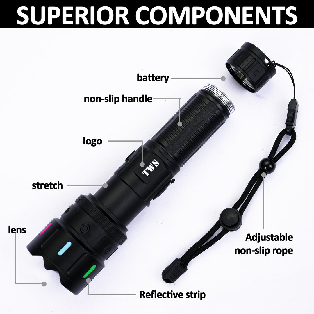 A09 Outdoor Spotlight Rechargeable Tactical LED Flashlight