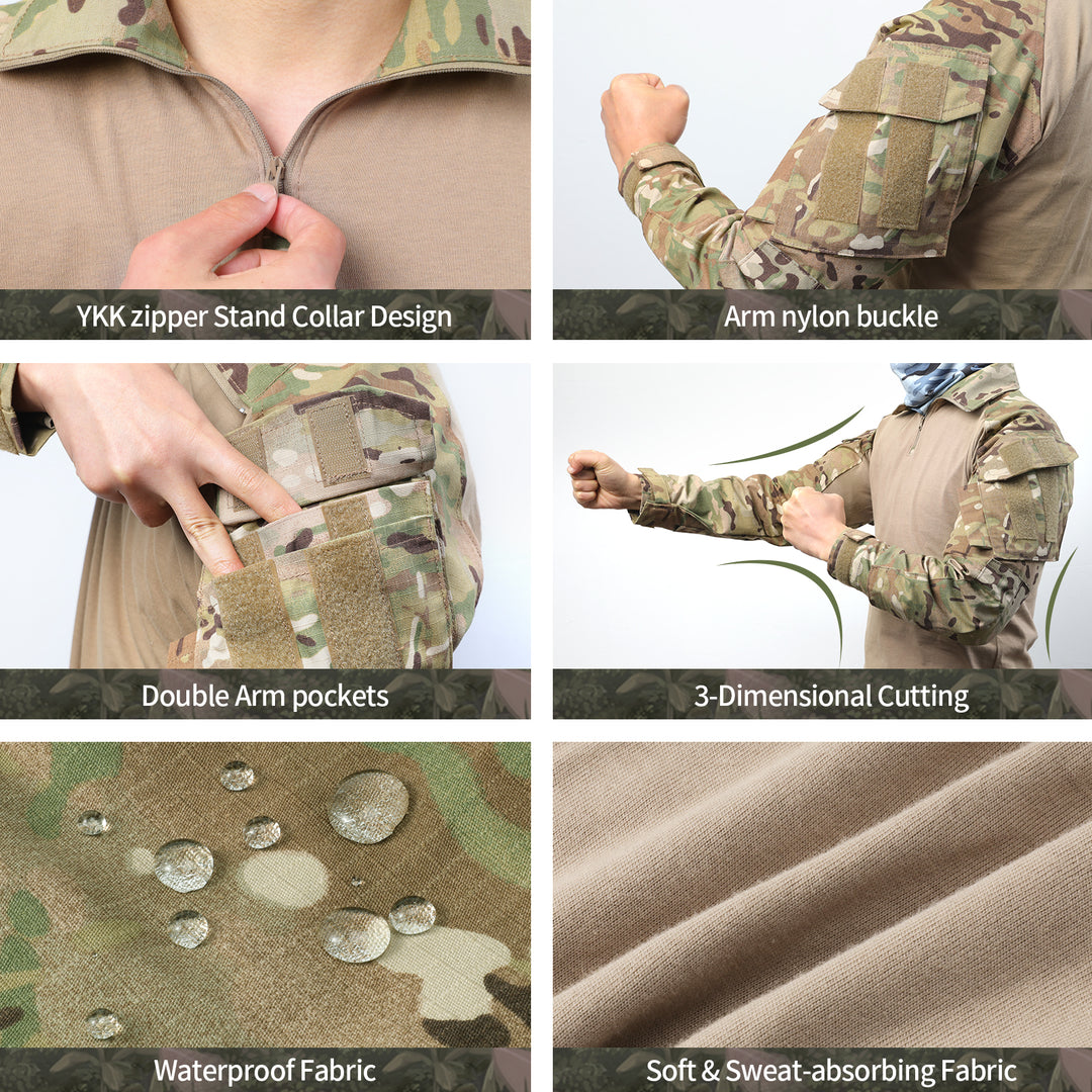 G3 Pro Rapid Assault Combat Shirt With Pockets Camouflage