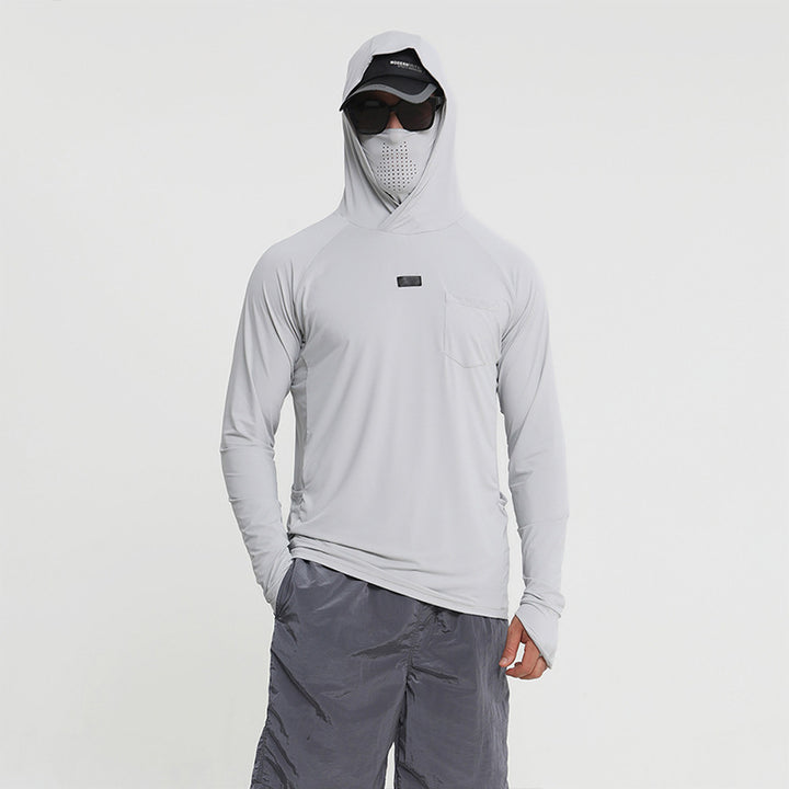 Men's Sun Protective Tactical Hoodie Quick Dry Fishing Shirt