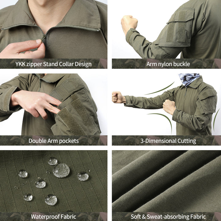 G3 Pro Rapid Assault Combat Shirt With Pockets Army green