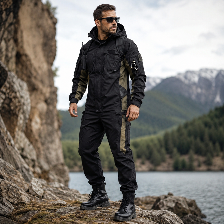 Men's Tactical Workwear Jacket & Pants Set – Windproof Outdoor Uniform Suit