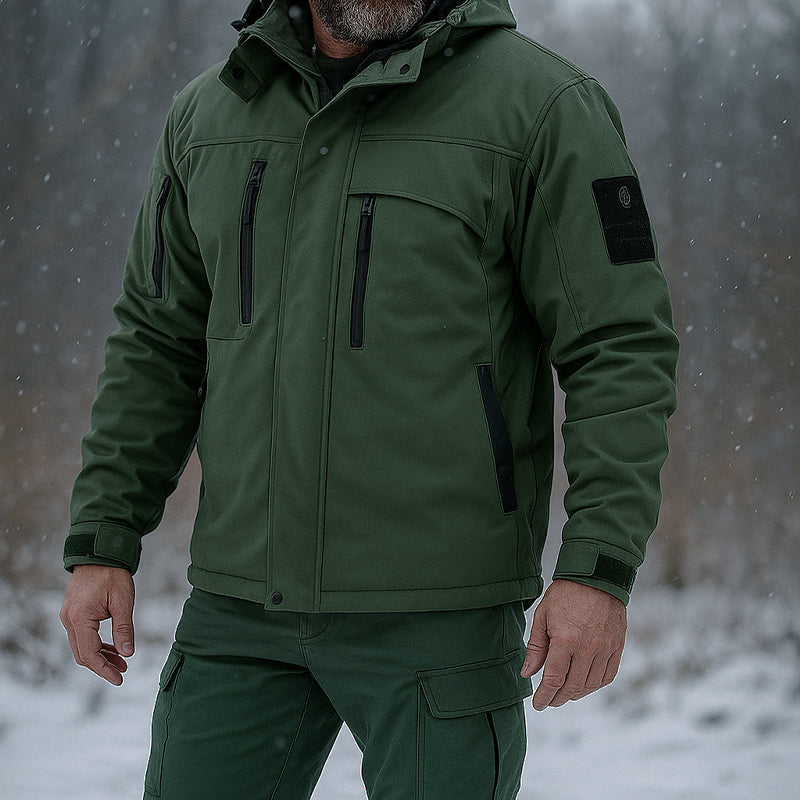 Men's Softshell Fleece-Lined Clothing Suit Waterproof Tactical Uniform