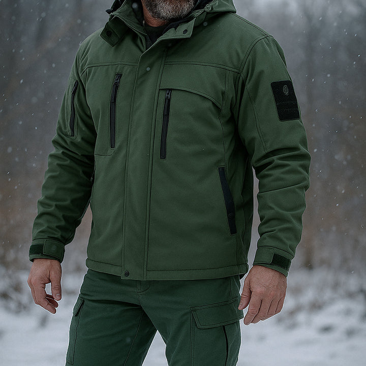 Men's Softshell Fleece-Lined Clothing Suit Waterproof Tactical Uniform