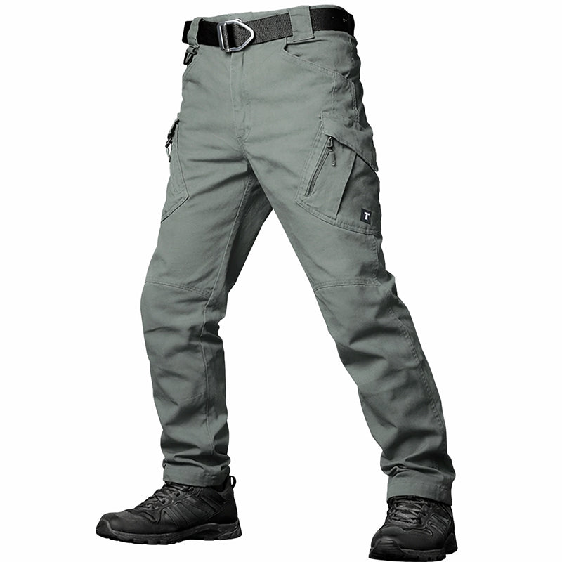 Mens Tactical Pants - Ripstop Cargo Work With Zipper Security Pockets Water Resistant Breathable Hiking Construction Military Style Pants Black M