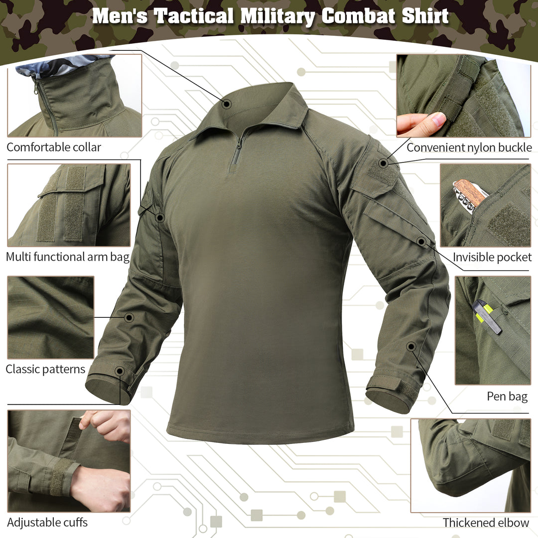 G3 Pro Rapid Assault Combat Shirt With Pockets Army green