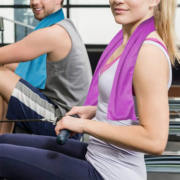 TWS 4 Pack Cooling Towel, Soft Breathable Chilly Microfiber Towel