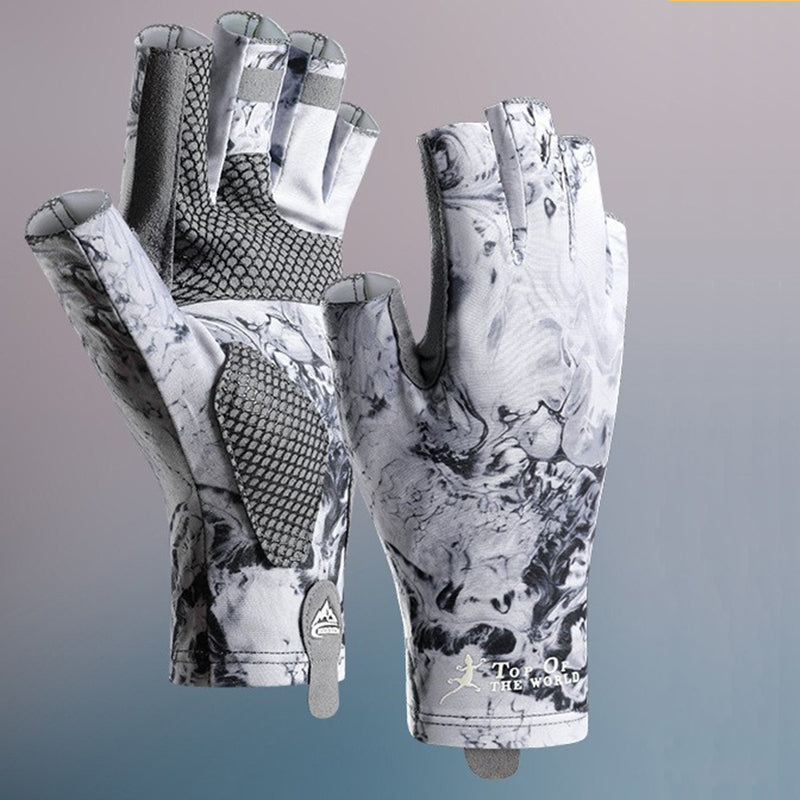 TWS Sun Protection Fingerless Fishing Gloves