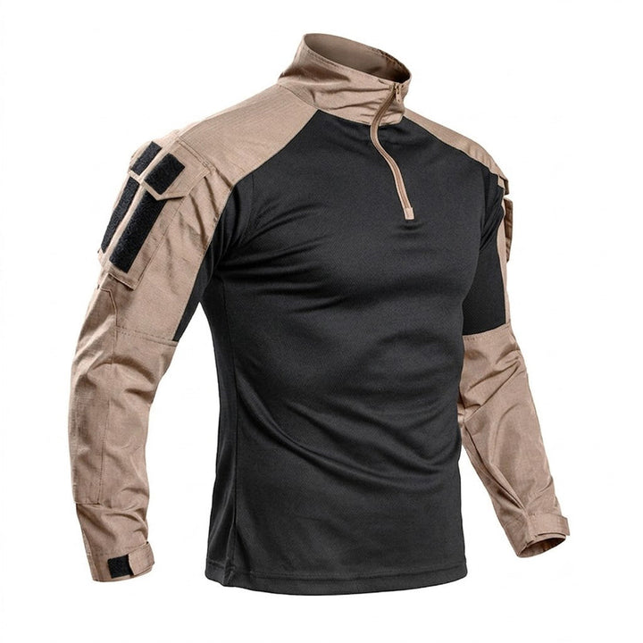 Men's Tactical Combat Shirt – Quarter Zip Training Shirt with Sleeve Pocket