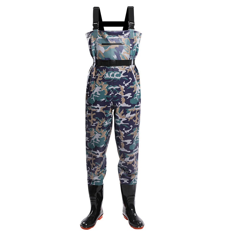 TWS Chest Waders with Boots – Waterproof Fishing & Hunting Waders for Men & Women, Durable 2-Ply Nylon/PVC Chest Waders for Outdoor Use