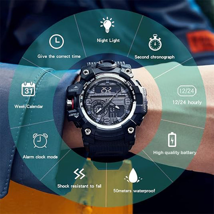 Men's Sports Outdoor Waterproof Tactical Watch