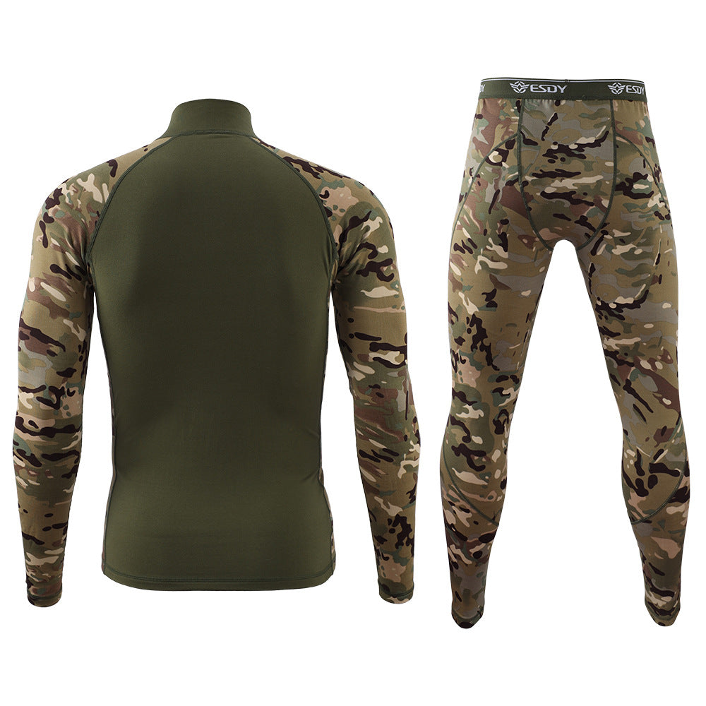 Men's Outdoor Camouflage Underwear Tactical Sports Shapewear Set