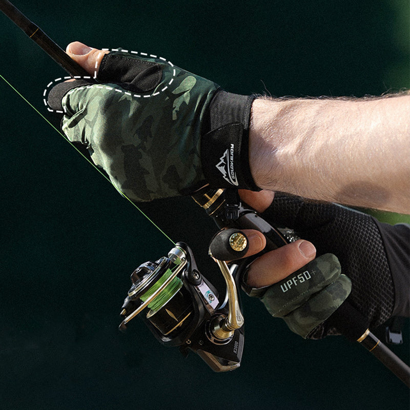 TWS Sun Protection Fingerless Fishing Gloves
