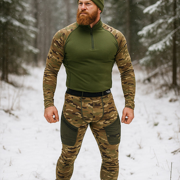 Men's Outdoor Camouflage Underwear Tactical Sports Shapewear Set
