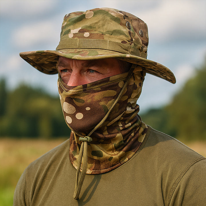 TWS UV Protection Boonie Hat with Balaclava – For Fishing, Hiking, Hunting & Military Use