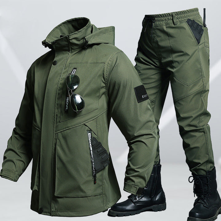 Men’s Waterproof Softshell Tactical Uniform Jacket & Pants Set – Windproof Outdoor Hiking Suit