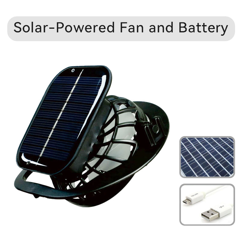 Solar-Powered Double Fan Sun Hat – Wide Brim Outdoor UV Protection Fishing Cap