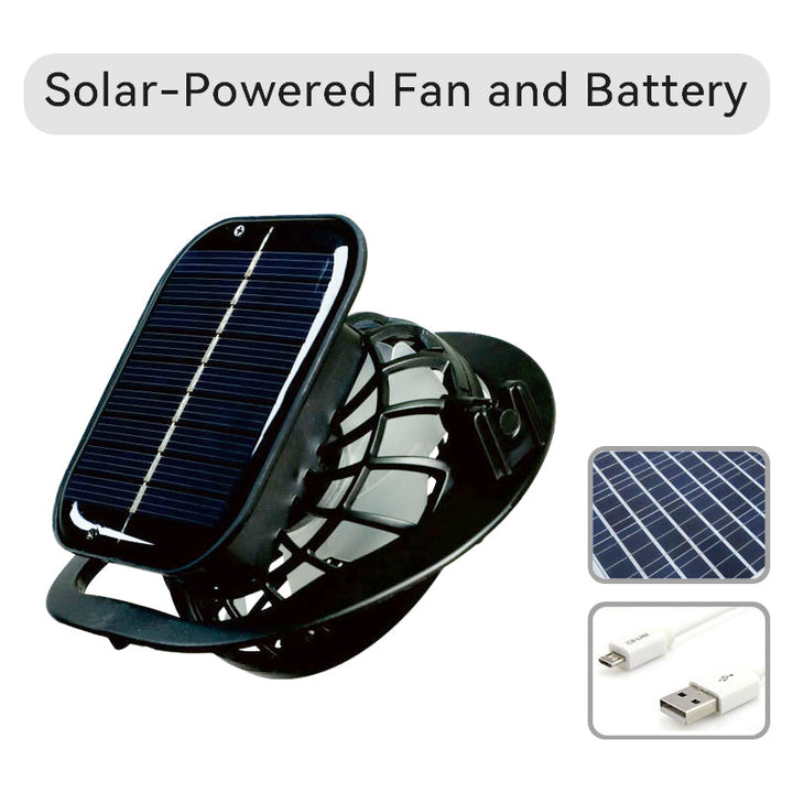 Solar-Powered Double Fan Sun Hat – Wide Brim Outdoor UV Protection Fishing Cap