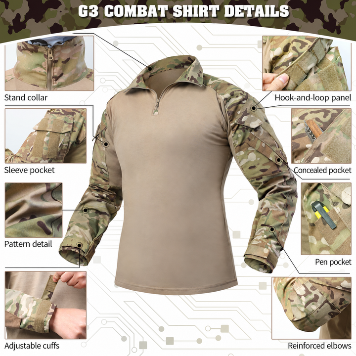 g3 camo shirt details — Canadian English product details