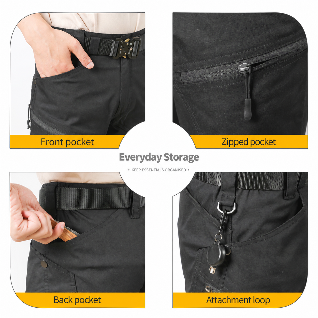 Urban Pro front, zipped and back pockets with attachment loop